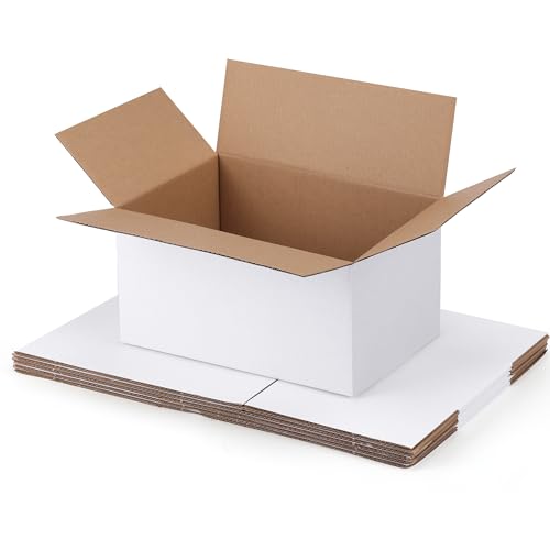 Find the Best Box to Ship Shoes | Top Picks & Guide 12 SPEPLA Shipping Boxes 9x6x4 Set of 6, White Corrugated Cardboard Box for Mailing Business Packaging