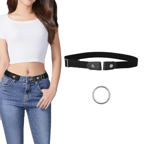 AZY No Buckle Belt for Women & Men – Elastic Stretch Belt for Jeans and Pants, Comfortable and Adjustable