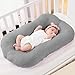 FUNUPUP Muslin Baby Lounger Cover Compatible with Snuggle Me Lounger, Infant Lounger Pillow Cover for Newborn, Removable Newborn Lounger Cover for Boys and Girls, Only Cover, Grey