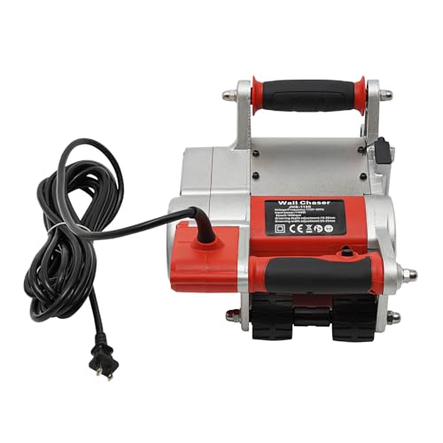 Wall Groove Cutting Machine, 1100W Wall Line Cutter, Wall Slotting Machine,Handheld Wall Chaser Brick Cement Slotting Machine Red Brick Notcher Groover for Cement Cover Wall
