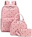Bluboon School Backpack Teens Girls Boys Kids School Bags Bookbag with Lunch bag pencil pouch