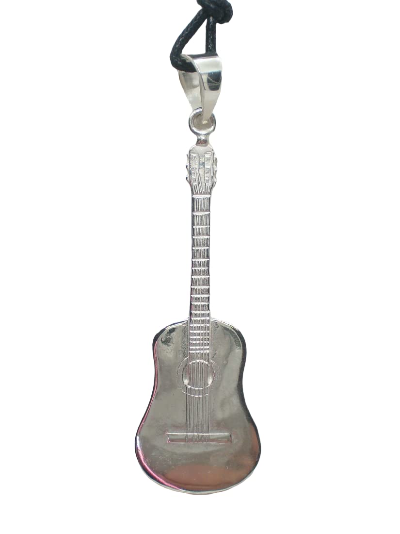 Collier guitare en argent 925, le ras-du-cou idéal pour les concerts