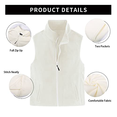 Mens Fleece Vest with Full Zipper and Pockets Lightweight XS-3XL3