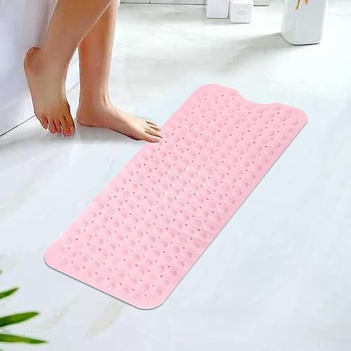 Kuber Industries Bath Mat | PVC Bathroom Mat | Shower Bath Mat | Floor Tub Mat | Bathroom Mud Mat | Anti-Skid Shower Bathroom Mat | M-YSD-40C | Pink