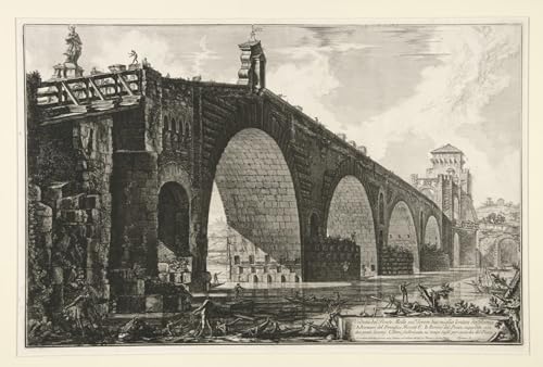 Posters et Art Veduta Del Ponte Molle Sul Tevere Piranesi impression haute définition