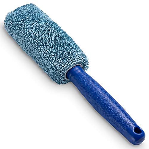 JIANFA Wheel Brush, Microfiber Metal Free Wheel & Rim Brush Cleaner Brush for Wheel and Rim Detailing, No Scratching