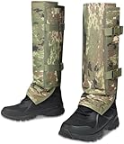 NMJHEVX Schlangen Gamaschen, Snake Gaiters for Hunting, Durable Snake Guards, verstellbare Beinschoner aus Oxford-Gewebe für Wandern, Jagd und Dschungel-Trekking (Grün)
