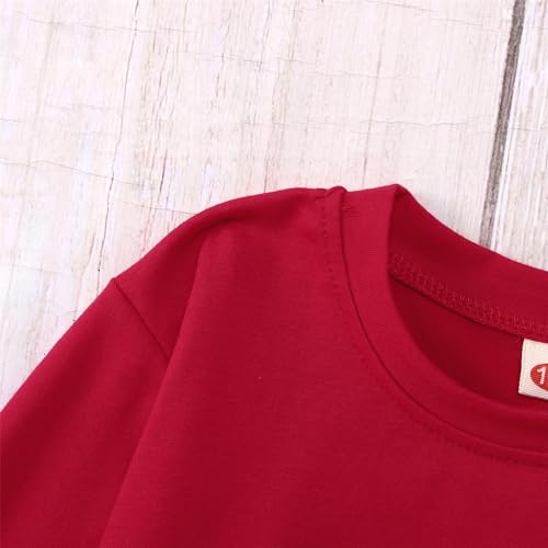 Image of MODNTOGA Toddler Girl Boy Valentines T-Shirt Love and Pizza Graphic Tee Funny Letter Pullover Tops Long Sleeve Shirt