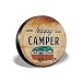 NELife Tire Cover Happy Camper Camping Potable Polyester Universal Spare Wheel Tire Cover Wheel Covers for Jeep Trailer RV SUV Truck Camper Travel Trailer Accessories(14,15,16,17 Inch)