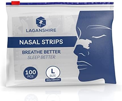Nasal Strips Snoring Solution - Nasal Dilator for Anti Snoring- Best Nose Strips for Breathing - 100pcs - Sleep Right and Breathe Easy at Night (Large)