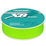 TRUSCEND Sedal Trenzado de 8 Hilos, Accesorios de Pesca, Sedal Trenzado Liso y Ultradelgado, Líneas de Pesca de Polietileno Trenzadas, Sedal de Pesca, Sedal