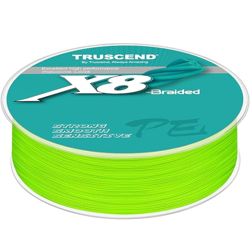 TRUSCEND X8 Braided Fishing Line, Upgraded Spin Braid Fishing Line,
