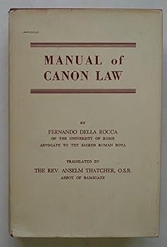 Hardcover Manual of canon law Book