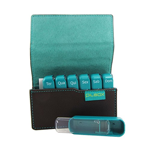 Pilbox Mini pilulier contre les oublis de traitement avec pochette