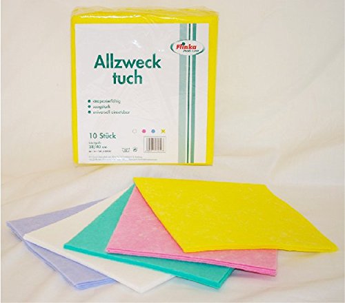 Flinka Allzwecktuch 38x40cm – 10er Pack Gelb, Saugstarkes Wischtuch Für Küche, Haushalt & Werkstatt