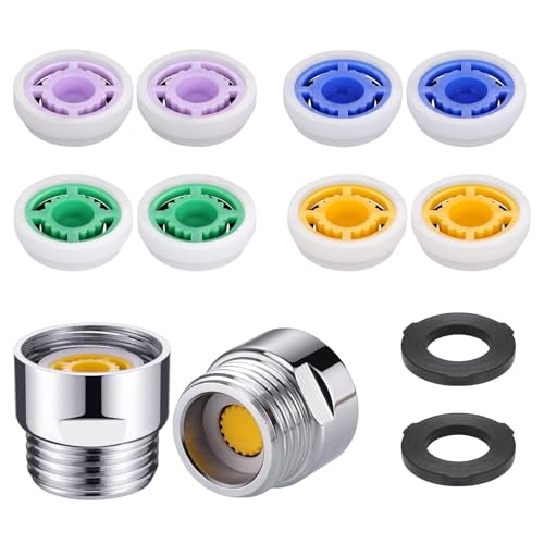 Wekuw Lot de 12 Douche Limiteur de Réducteur de Débit Réglé Reducteur de Debit 1/2 Pouce Economiseur D'eau pour Douche pour Cuisine, Salle à Manger, Salle...