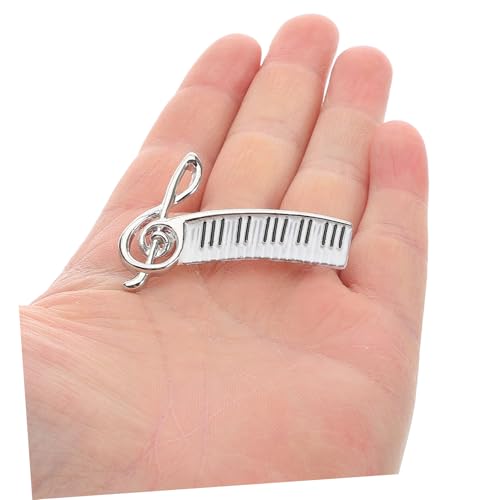 Broche note de musique finitions nacre et émail pour veste