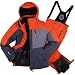 killtec Herren Skianzug Größe L - aus Skijacke dunkelblau steingrau organge und Skihose burned orange - mit 10000mm Wassersäule - wasserdicht, atmungsaktiv