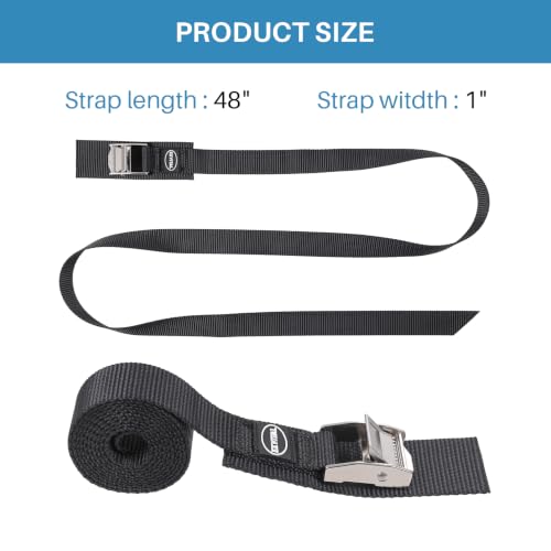 Image of EXVITAL 4PCS Battery tie Down Strap Hold Down kit 1 inchx48 inch Lashing Straps