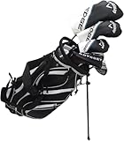 Callaway Mens Left Hand Golf Set Regular Flex Complete Clubs Driver, Fairway Wood, Hybrid, Irons, Putter, Stand Bag LH