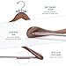 Nature Smile Luxury Wooden Suit Hangers 6 Pack Wood Coat Hangers Jacket Outerwear Shirt Hangers,with Extra-Wide Shoulder, 360 Degree Swivel Hooks & Anti-Slip Bar with Screw(Retro Color)