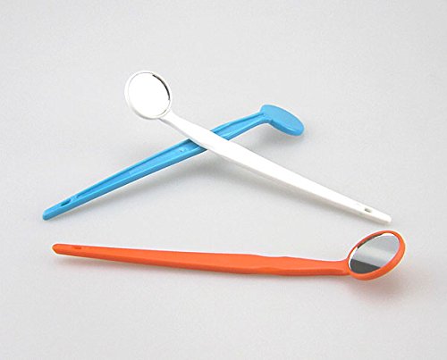 Earlywish 36pcs dental clinic bocca esame orale specchio di PLASTICA 135 gradi sterilizzato