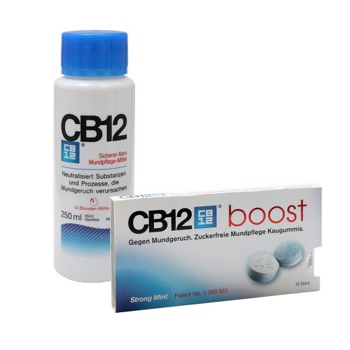 CB12 bocca spuel Soluzione 250 ML + Cb12 Boost Mint Gums 10 1 P pacchetto combinato