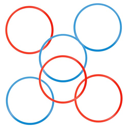 WHAMVOX Pace Training Circle 6pcs Soccer Training Rings Abs Material for Endurance -Toning Workout Random Color