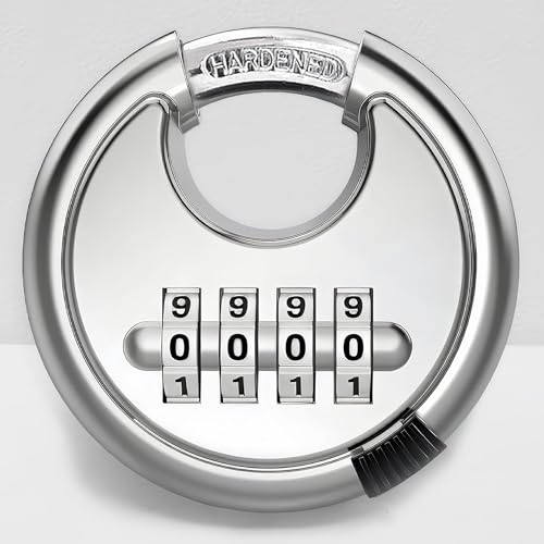 Image of Amazon Basics Number Locks for Door |Combination Lock Padlock Secure Number Lock | Multi-Purpose Lock for Home, Office, and Outdoor Use, Silver (Pack of 1)