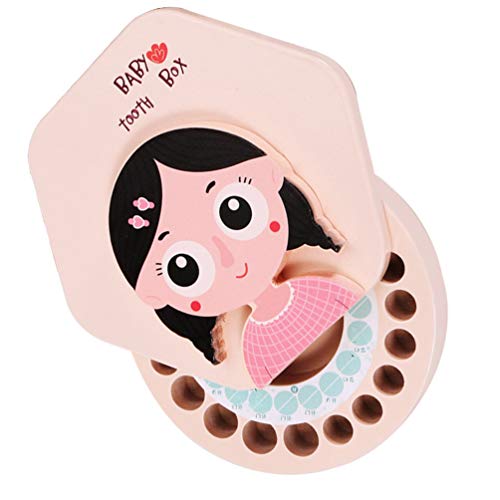 Toyvian 1 conjunto de caixa de dentes de bebê para meninas, linda caixa de armazenamento de dentes d