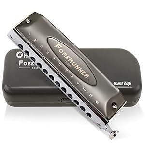 East top Forerunner Chromatic Harmonica 12 Holes 48 Tones Professional Chromatic Harmonica in C; Mouth Organ and…