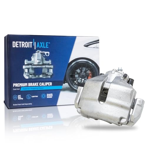 Image of Detroit Axle - Front Left Brake Caliper for Audi A1 A3 TT RS TTS Quattro VW Bora Jetta Beetle CC Eos Golf GTI Passat, Driver Side Disc Brake Caliper w /Bracket Replacement