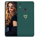 Kaywzo Cover per Huawei Y6s (2019)/Honor 8A,Custodia in Silicone TPU Liscio di Morbido con Modello Cardiaco,Design Minimalista,Ultrasottile Donna Antiurto Case Cover,Verde
