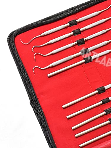 Premium Set of 12 Stainless Steel Precision Micro Probe Set Combo-Straight, Single, Short Double, Long Double, Triple and Hook Tips -Pick Tool Set 5.5\"(14CM) (Set of 10 Each)