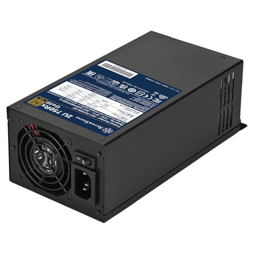 Image of SilverStone Technology 2U 750Rx Gold 80 Plus Gold 750W 2U Single Fixed Cable Power Supply, SST-2U750R-GF