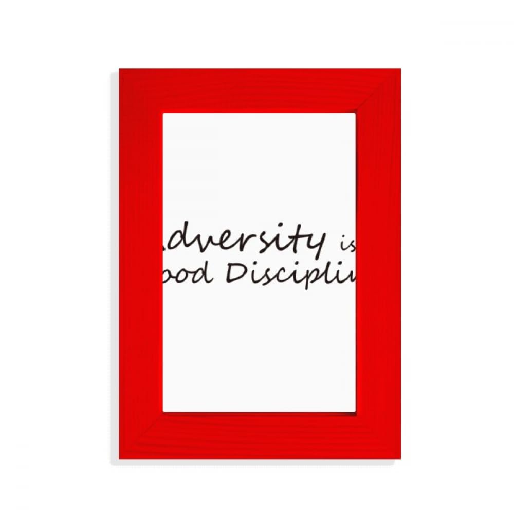 Cadre photo Adversity Is A Good Discipline rouge en finition haut de gamme