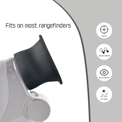 SANDIAN, [2 Pcs] Soft Silicone Eyepiece Eyecup Eyeshade Protection for Golf Rangefinder Viewfinder, Anti-Shake, Stabilizer for Bushnell Gogogo Blue Tees Tec Garmin Voice Caddie Nikon, Fits on Most - Thumbnail 2