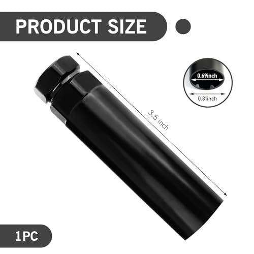 Image of Small 6 Spline Lug Nut Socket, Locking Lug Nut Removal Tool, Wheel Lock Key Replacement for Aftermarket 6 Spline Lug Nut, for 19 mm (3 /4 Inch) & 21 mm (13 /16 Inch) Hex Socket Wrench