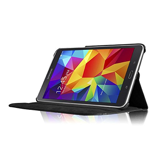 Samsung Galaxy Tab 4 8.0" Tablet Case,Flying Horse 360-Degree Rotating Stand Pu Leather Case Cover For Tab 4 8 Inch Sm-T330 Sm-T331, Sm-T337(Black) #TOP4