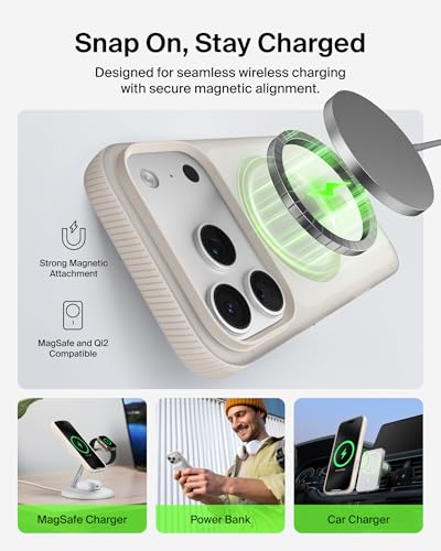 Image of Belkin iPhone 17 Pro Case | Magsafe, Slim, Anti-Yellowing, Anti-Scratch, 4M Drop Protection | 2 Years Warranty | Grip - Sand