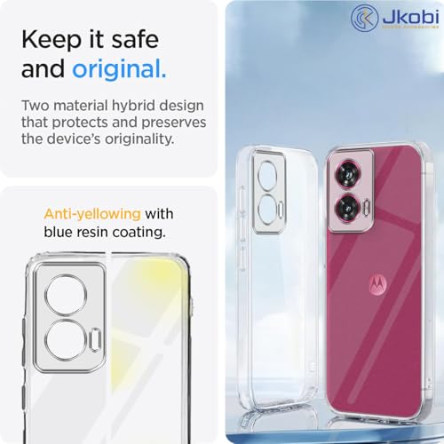 Image of Jkobi Back Cover Case for Motorola Moto Edge 50 Fusion (Silicone Case with Camera Protection | Soft and Flexible | Transparent)