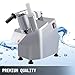VBENLEM 110V Commercial Food Processor 2 Feeding Holes, 550W Electric Vegetable Slicer 1600 RPM, Stainless Steel Vegetable Processor Detachable 6-blades, 3mm/4mm/7mm Shred, 2mm/4mm Slice
