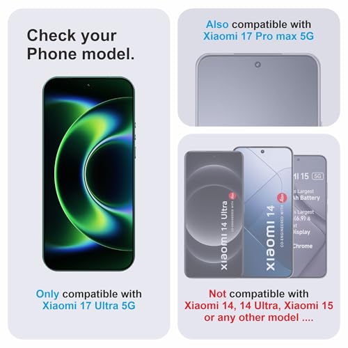 Image of Military-Grade Gorilla Tempered Glass For Xiaomi 17 Ultra and Xiaomi 17 Pro Max (6.9 Inch) With Installation Kit | Edge to Edge Coverage | Black