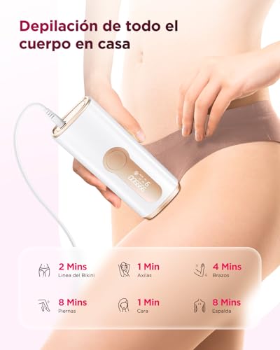 Depiladora Laser IPL con Refrigeración, Innovadora Función 3 en 1, 9 Niveles de Energía, 999,900 Flashes, Depiladora Luz Pulsada Indolora para Todo el Cuerpo 2 - imagen 5