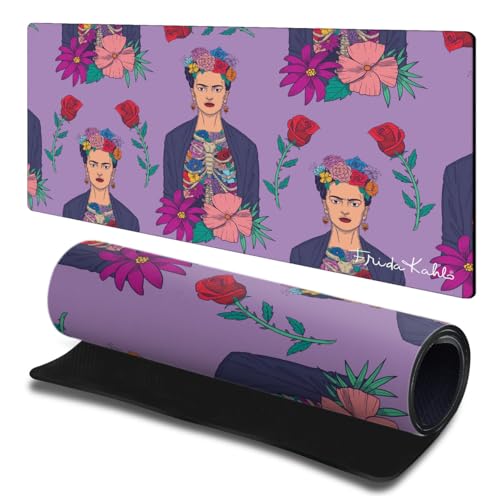 Tapis de souris L Frida Kahlo antidérapant pour éviter les glissements de clavier