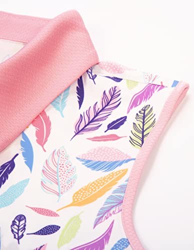 Jack Smith Womens Print Golf Shirts Stretchy Sleeveless Polo Tops Moisture Wicking Tennis Shirts(Colored Feathers,Xl) #TOP4