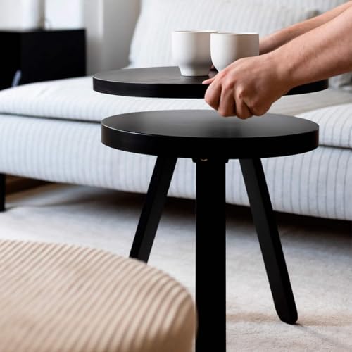 Table basse Batea S Woodendot noire pour optimiser les petits salons