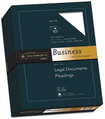 Credentials Collection 20-lb. Red Ruling White Business Paper