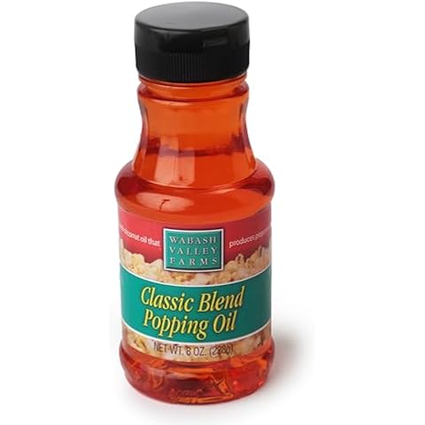 Wabash Valley Farms Popcorn Oil - Classic Blend Popping Oil, Coconut and Corn Oil Blend for Popcorn Making, Popcorn Butter Oil, Popcorn Oil for Popping, Butter Flavored Oil for Popcorn (8 oz) Cover