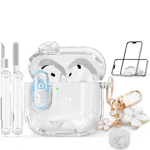 Image of for AirPods 4 Case 2024 with Safety Lock,Glitter White